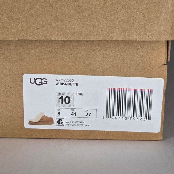 NWT UGG Women's Disquette Casual Slippers Regular 10 Chestnut - Picture 6 of 7